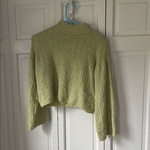 Cable Knit Green Sweater